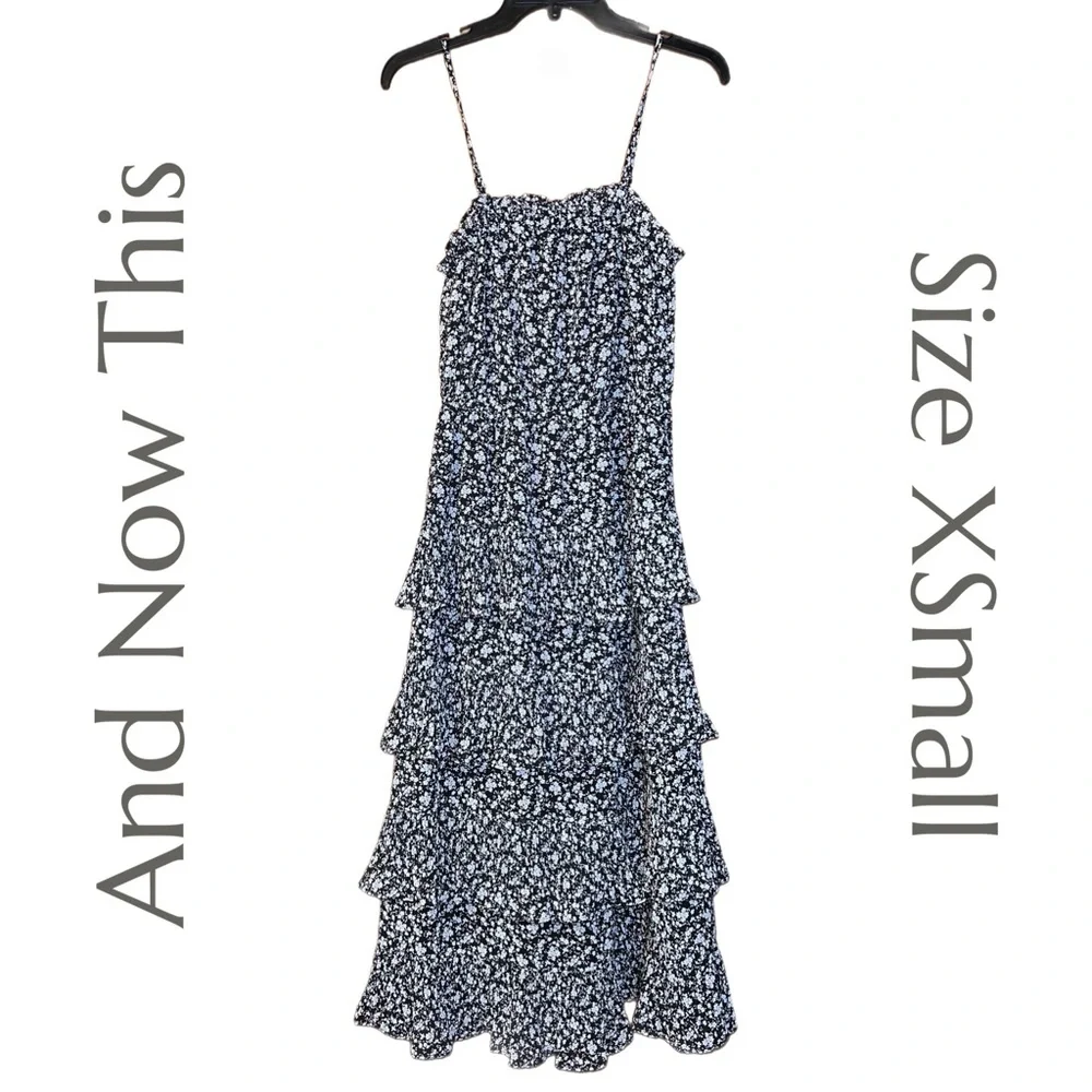 And Now This - Floral Tiered Dress‎ - Size XS NWT
